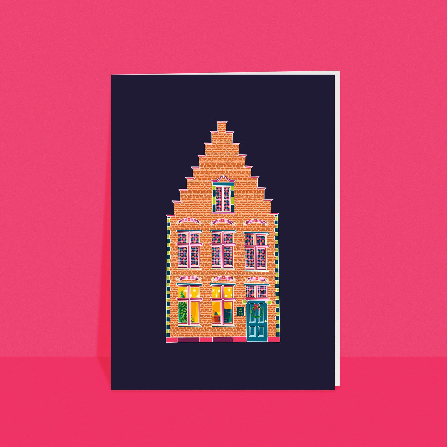 Bruges Christmas House Card