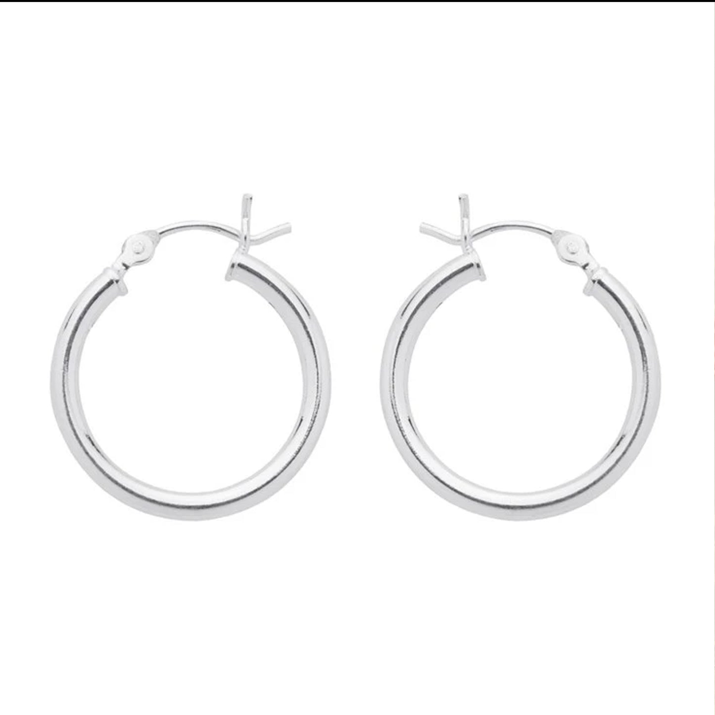 18mm Sterling Silver Hoops