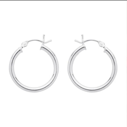 18mm Sterling Silver Hoops