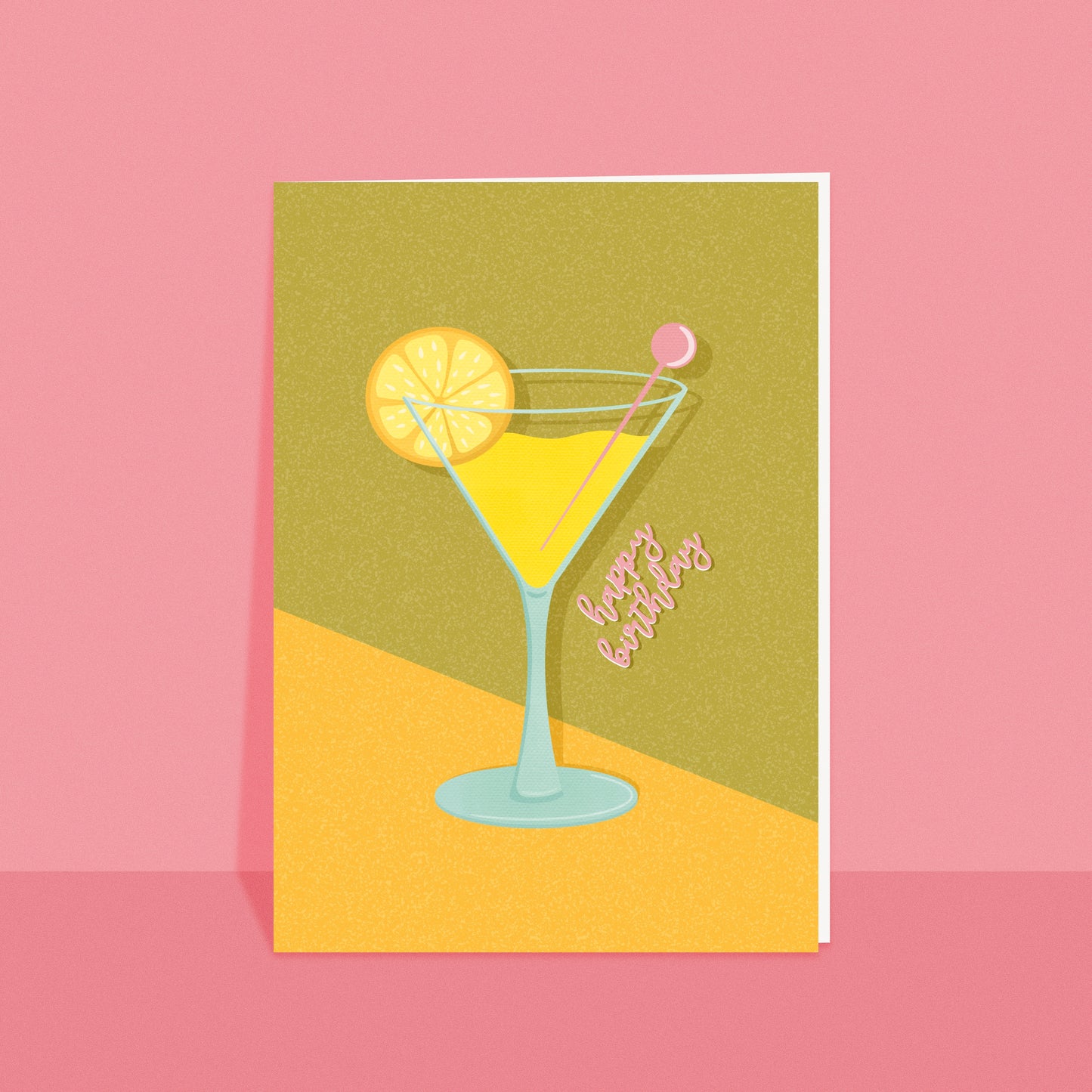 A6 Happy Birthday Cocktail Card