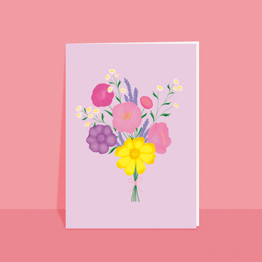 A6 Pastel Bouquet Card