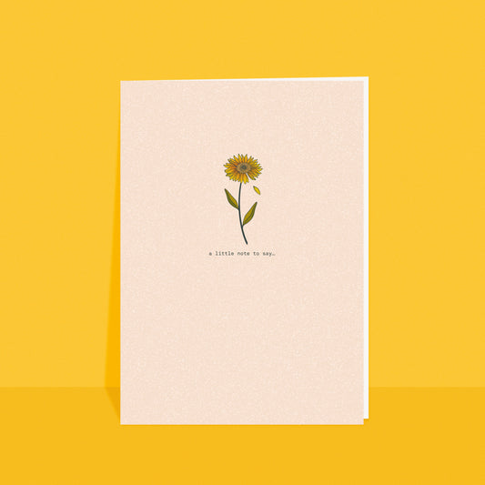 A note to say… A6 Sunflower Card