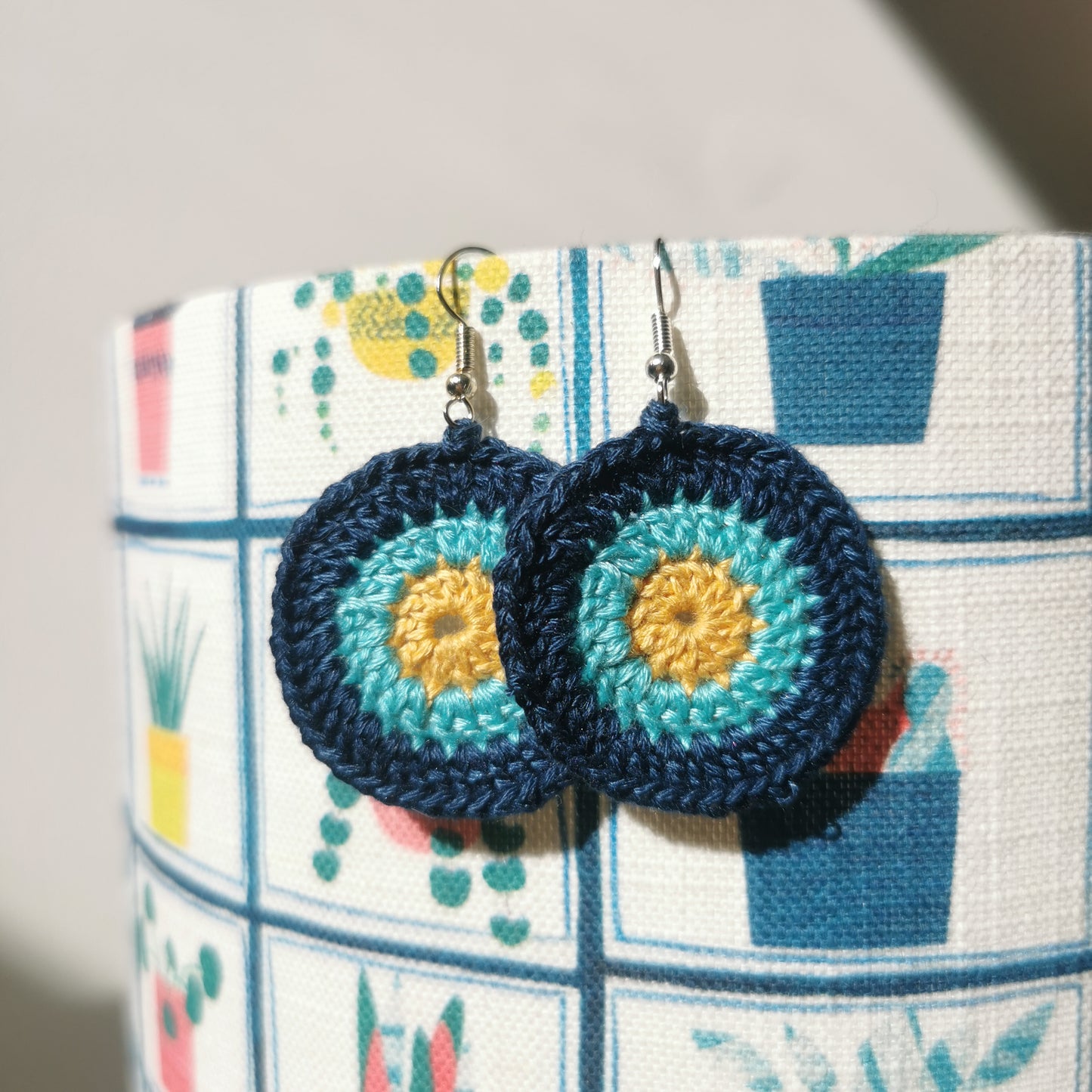 Circle crochet earrings