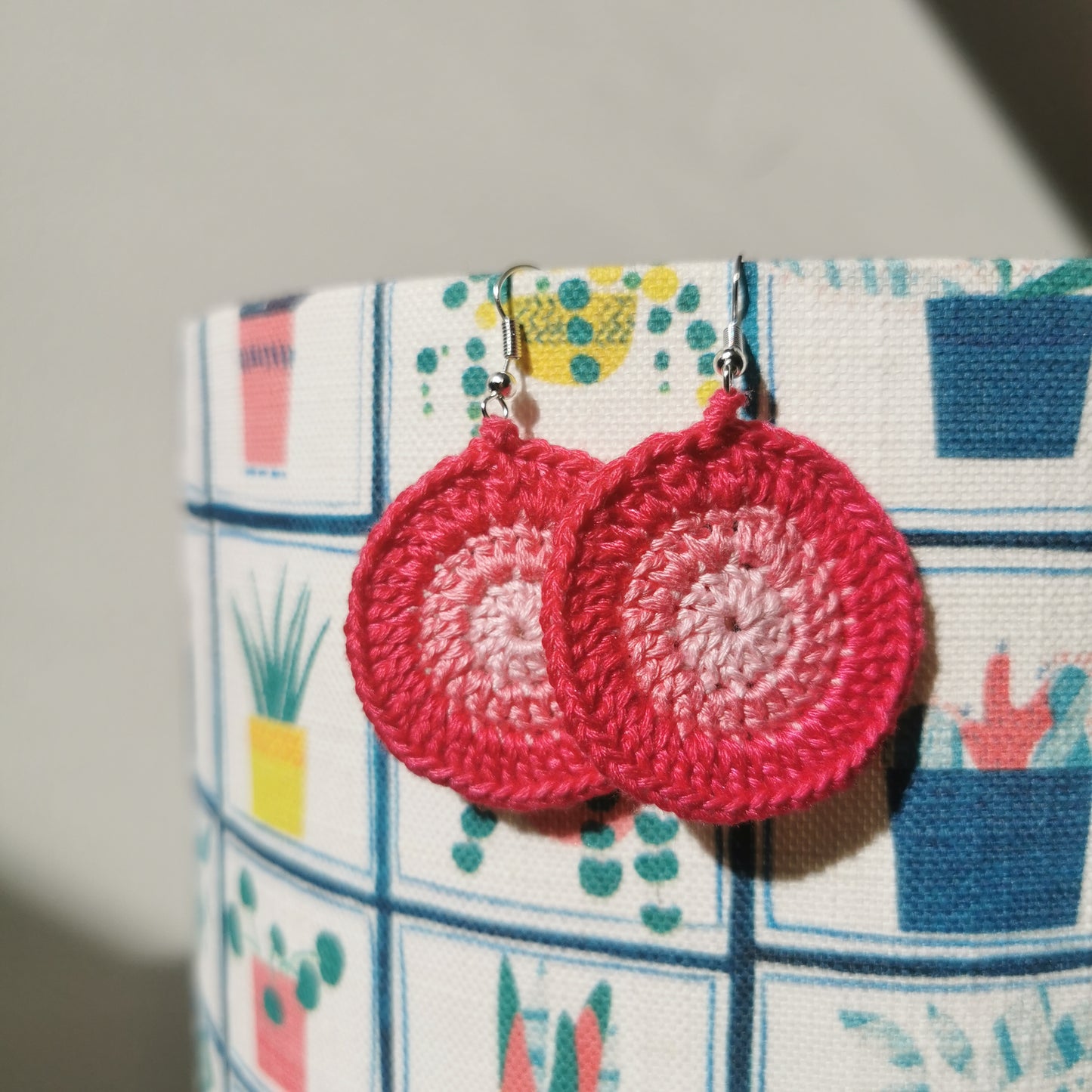 Circle crochet earrings