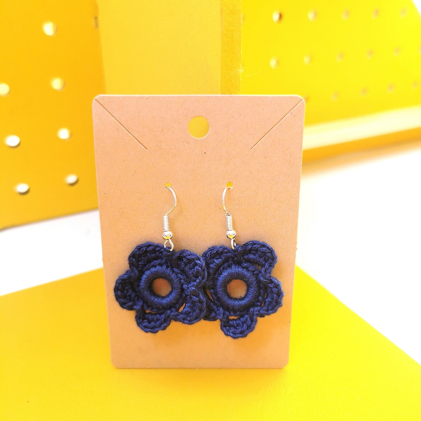 Spring Flower Crochet Earrings