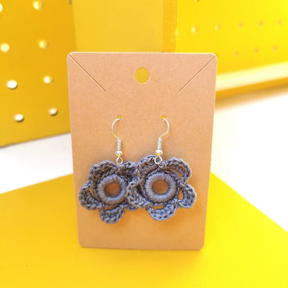 Spring Flower Crochet Earrings