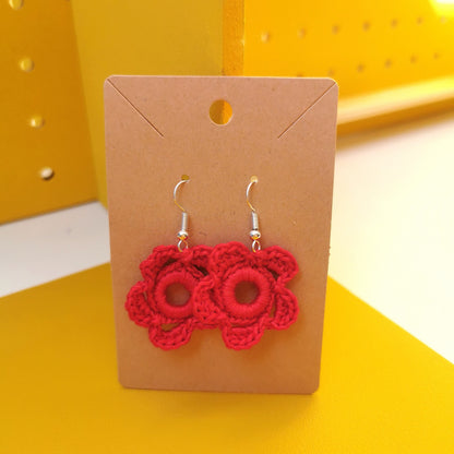 Spring Flower Crochet Earrings