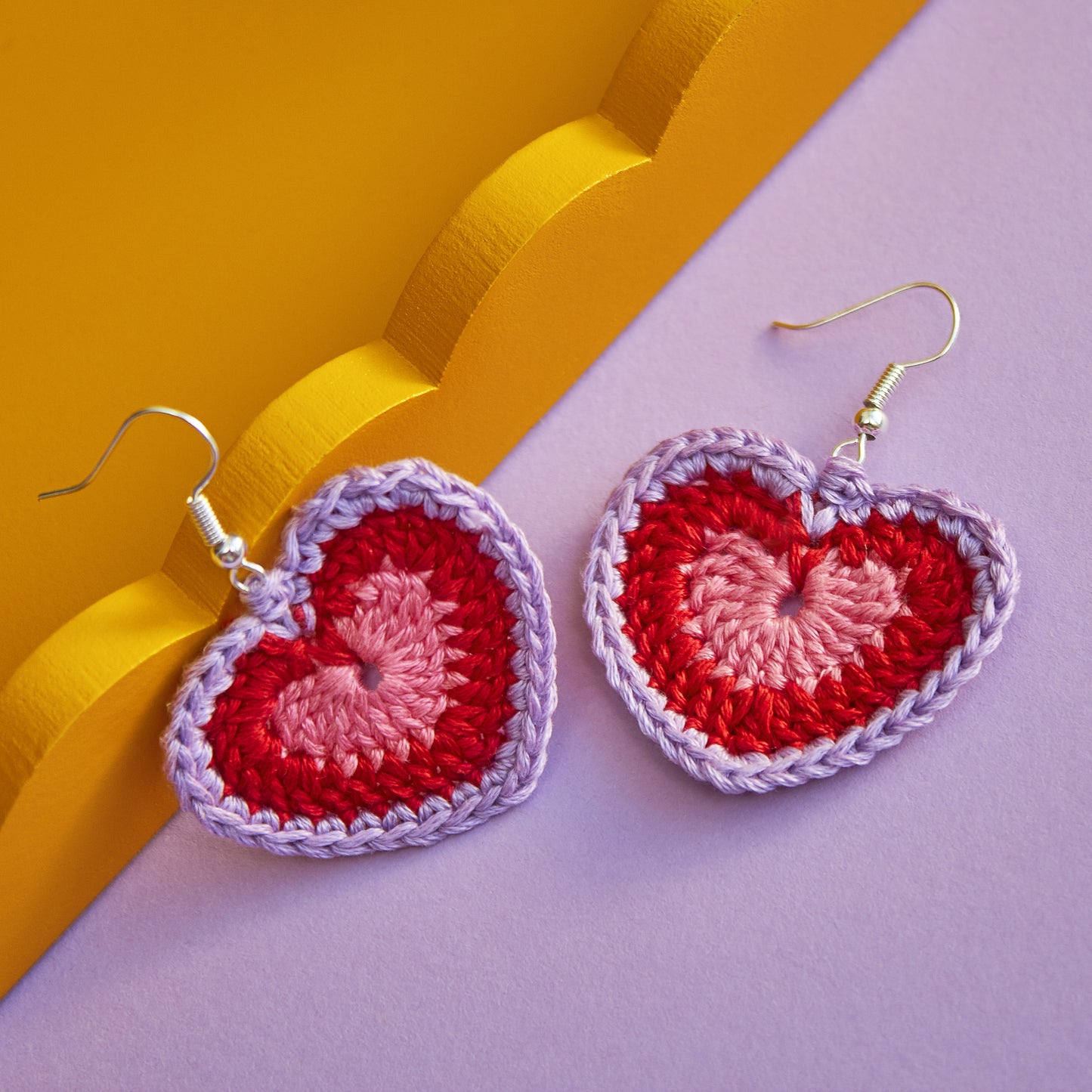 Heart Crochet Earrings