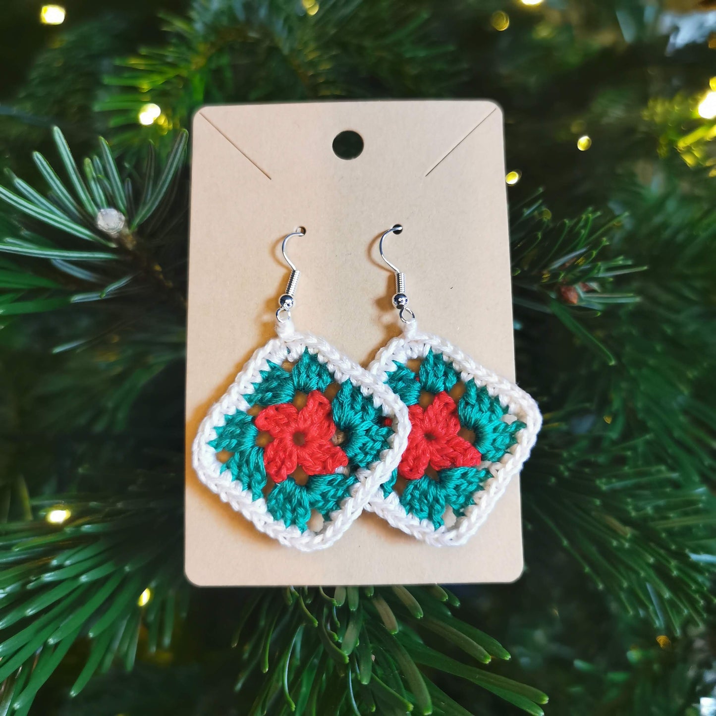 Christmas Crochet Earrings