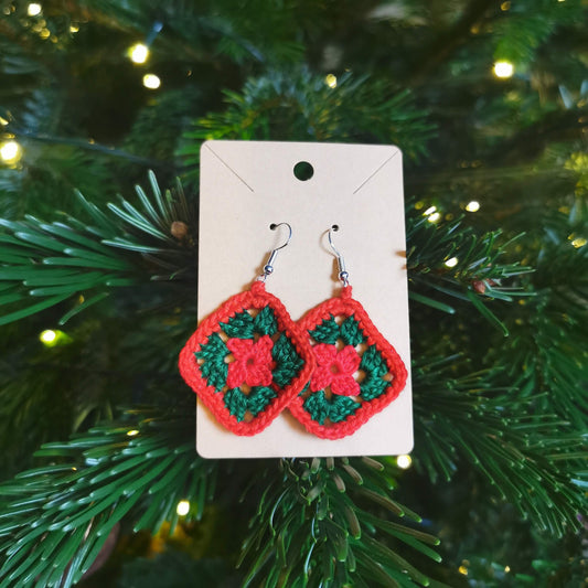 Christmas Crochet Earrings