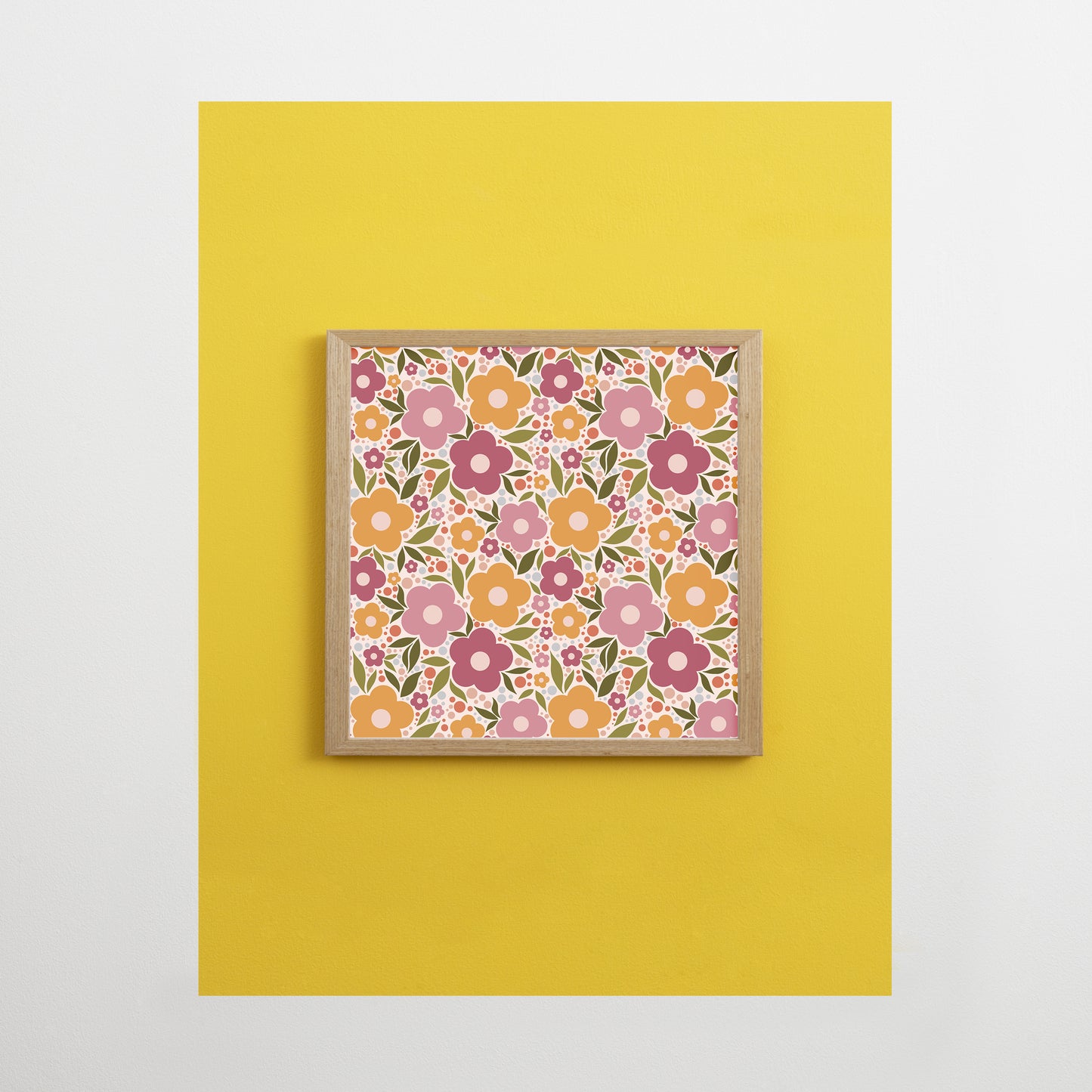 Retro Flowers Print